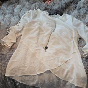 Alyx White Layered Women's Blouse